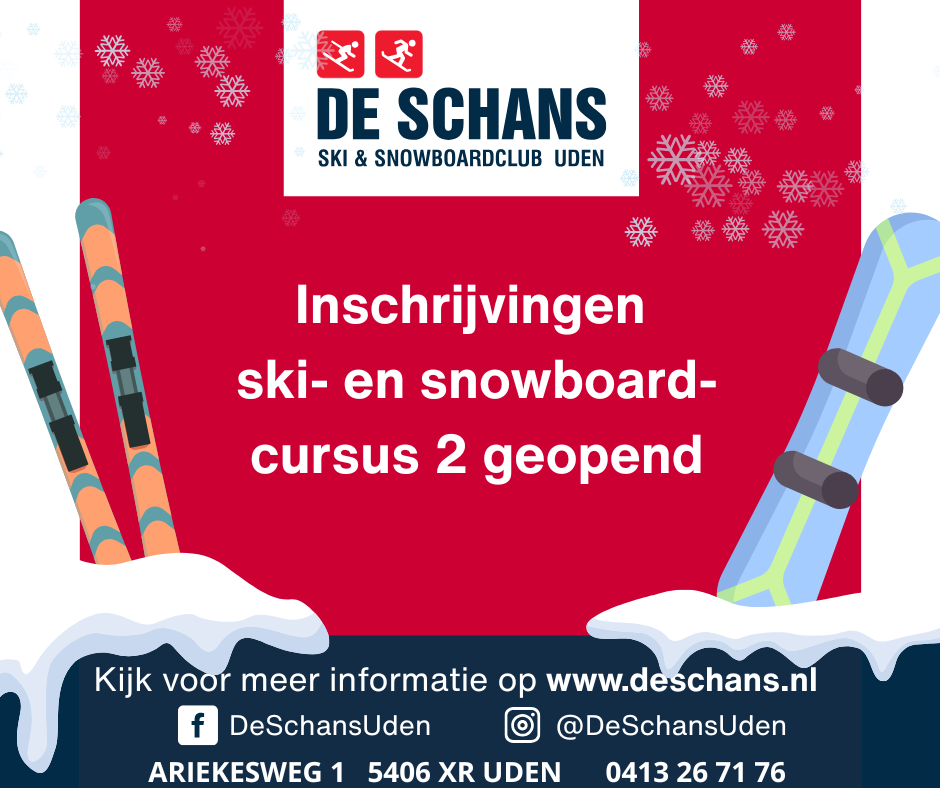 Inschrijvingen ski- en snowboardcursus 2 geopend