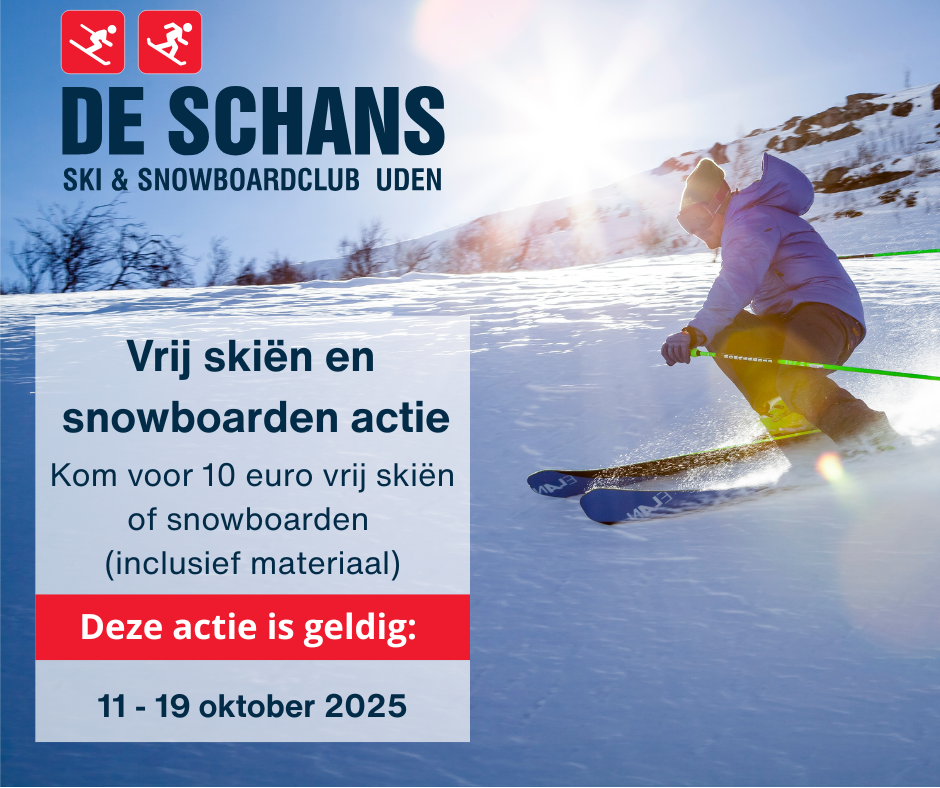 Actie vrij skiën en snowboarden