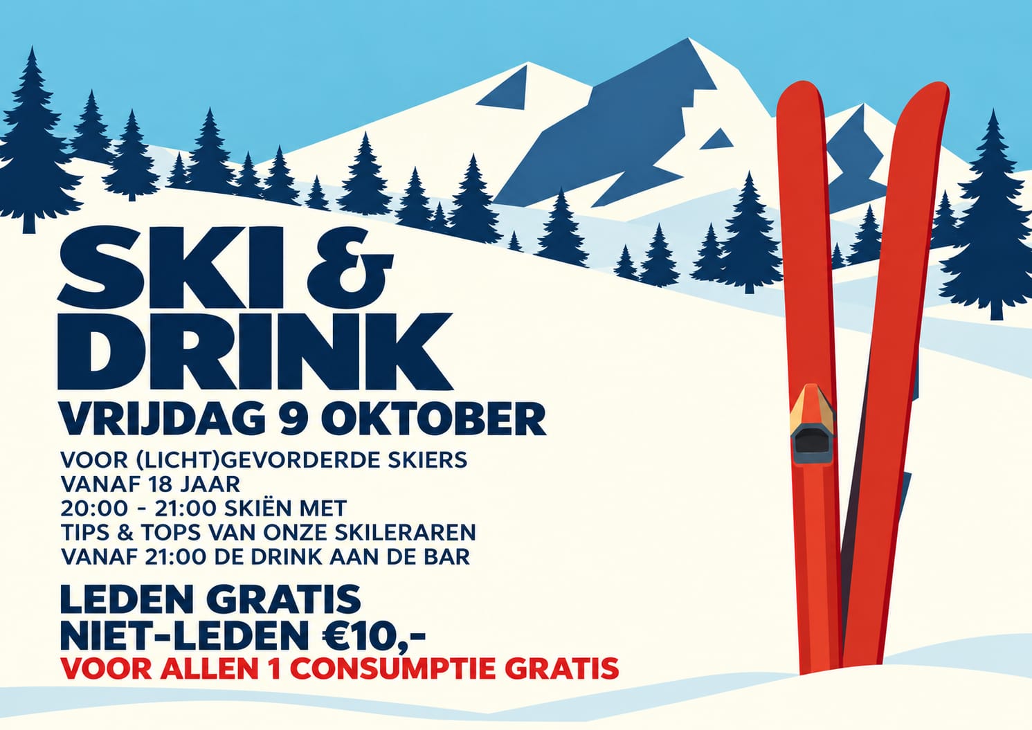 Ski & Drink vrijdag 9 oktober